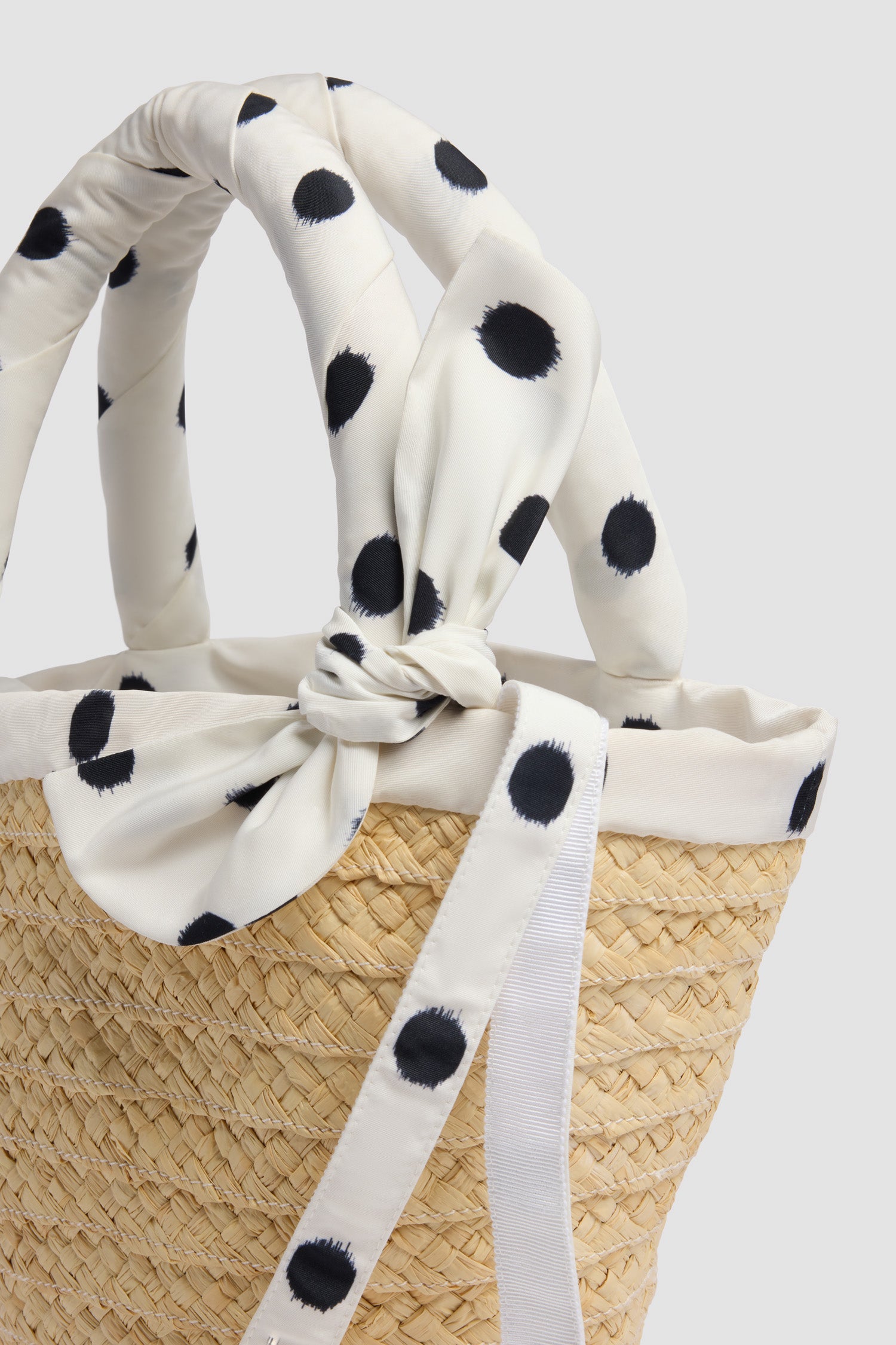 Patou AC13001405964 petit sac seau raphia Cloud Dancer
