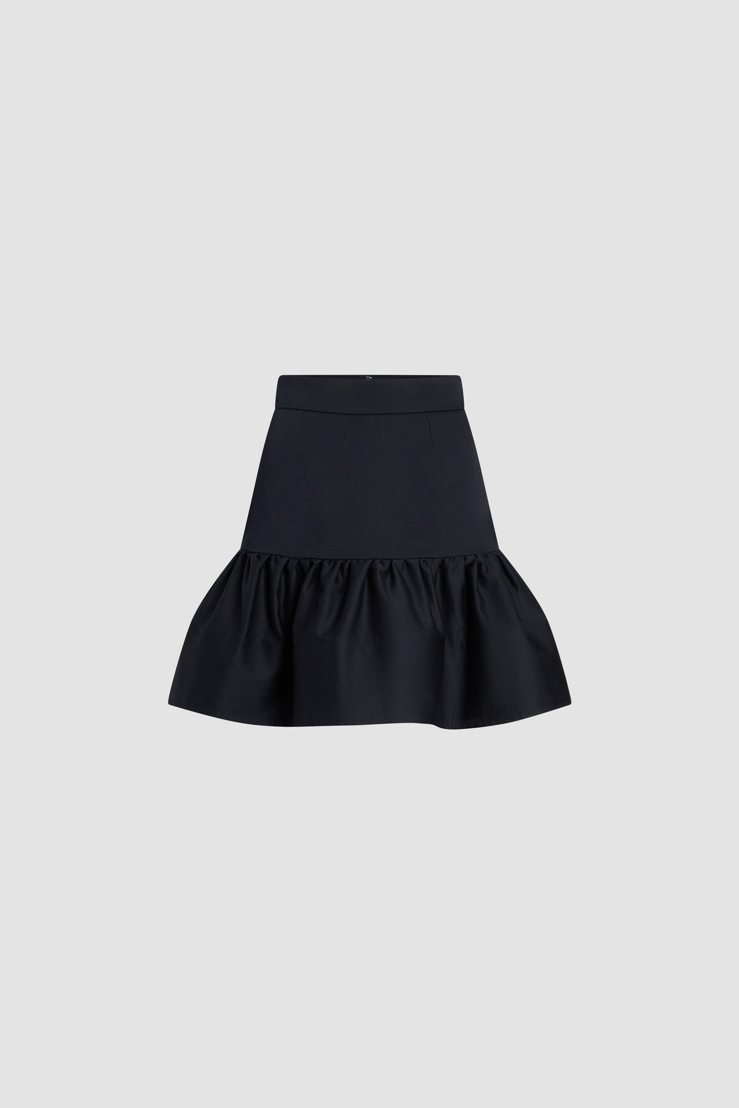 Patou P26SK0600074698N jupe mini volants bleu nuit coton bio