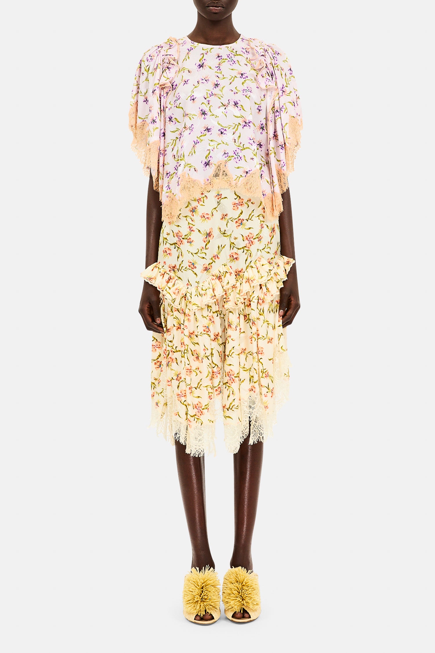 Ulla Johnson Isolina SP270320 jupe midi Opal dentelle