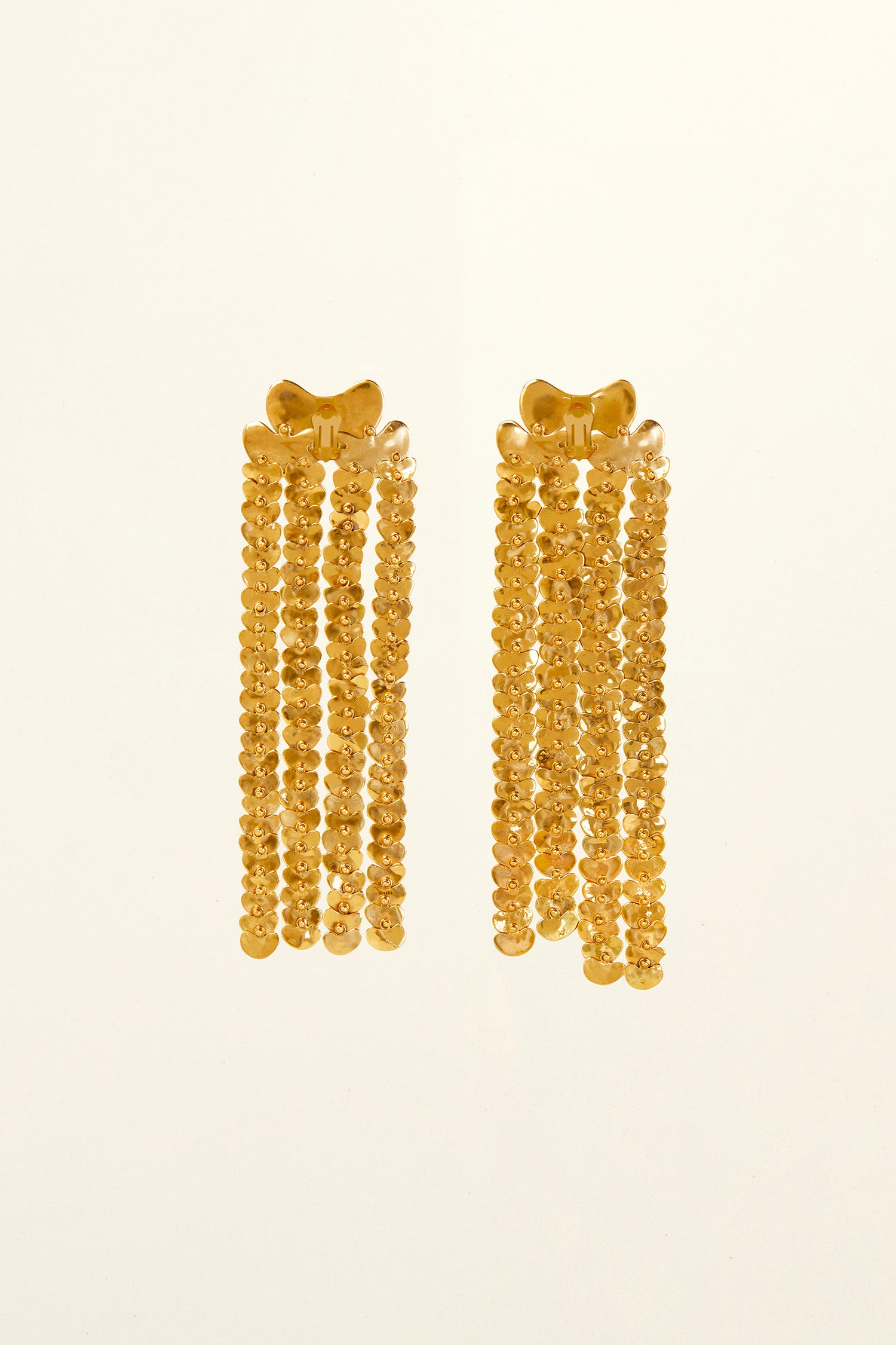 Patou JW002 boucles d'oreilles pendantes laiton doré