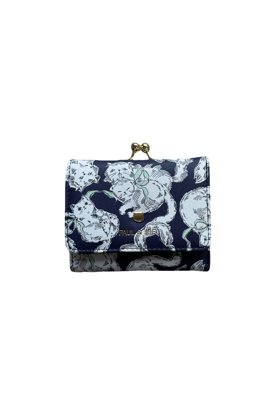 Paul & Joe porte-monnaie marine motif chats petit