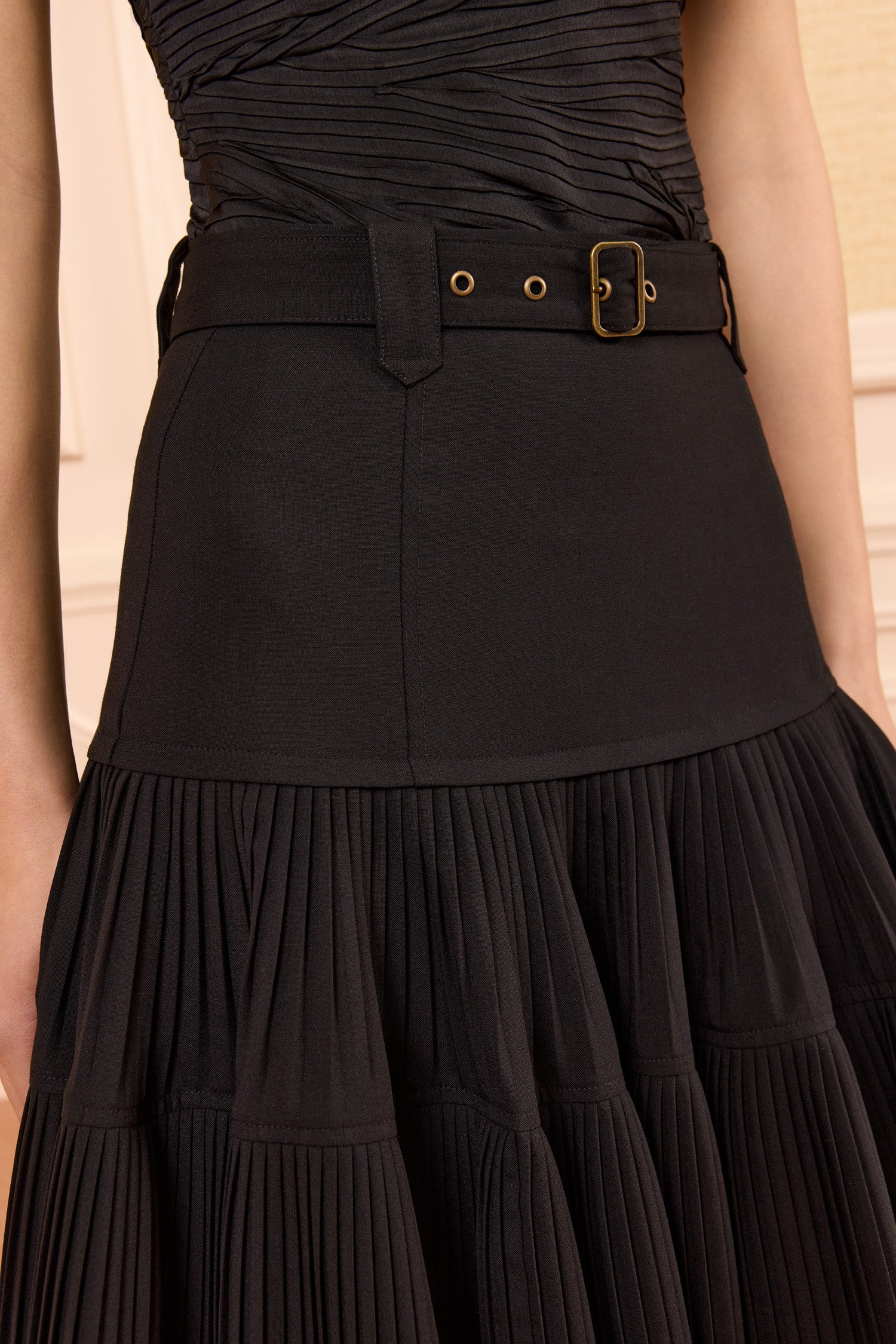 Ulla Johnson Coralie jupe midi laine noir