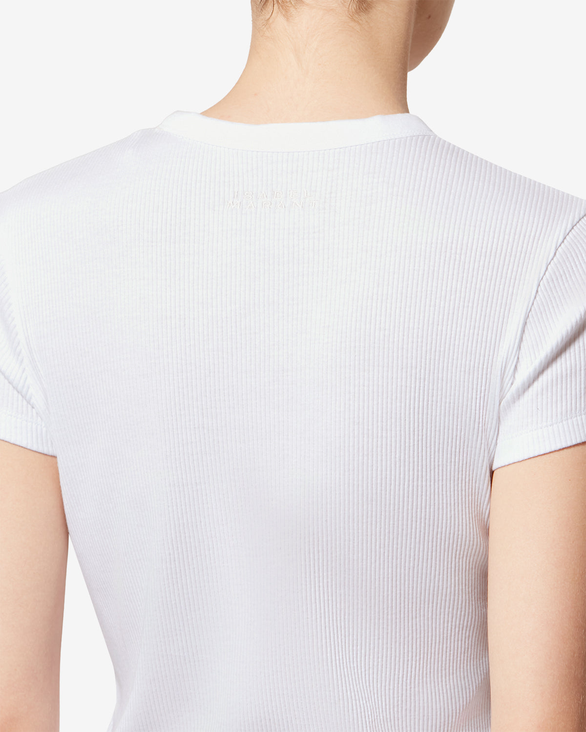 Isabel Marant Taomi t-shirt blanc XS jersey côtelé