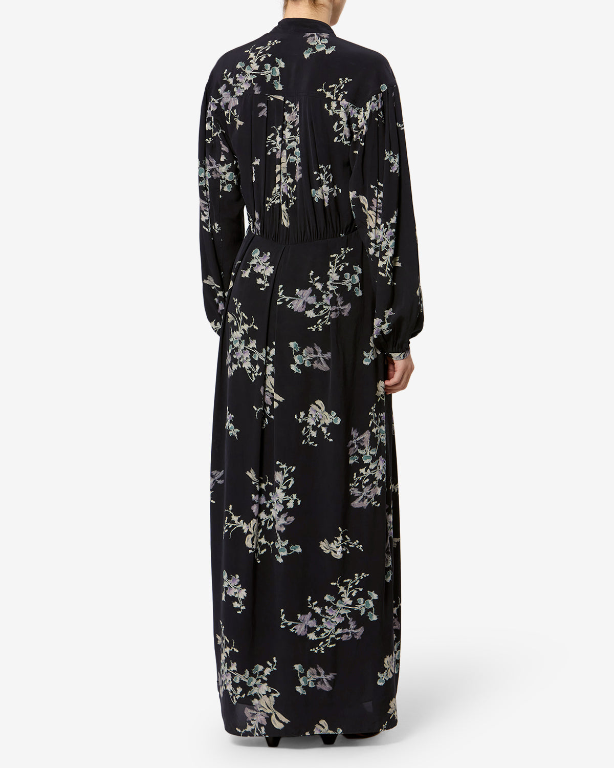 Isabel Marant Lynoa RO1100FA robe longue noire fleurie