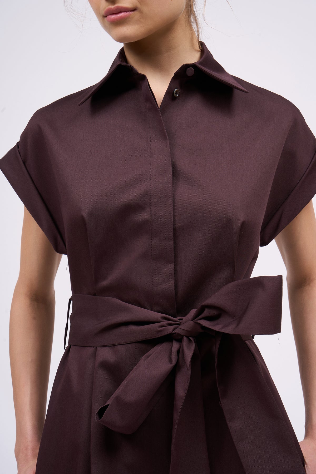 Paul & Joe Robes Isadora Robe Midi Twill Coton Ceinture