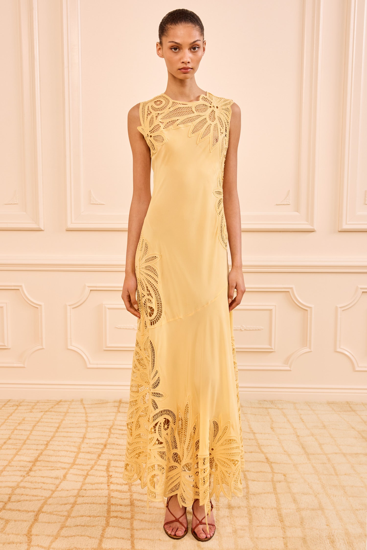 Ulla Johnson Idra robe jaune dandelion maxi