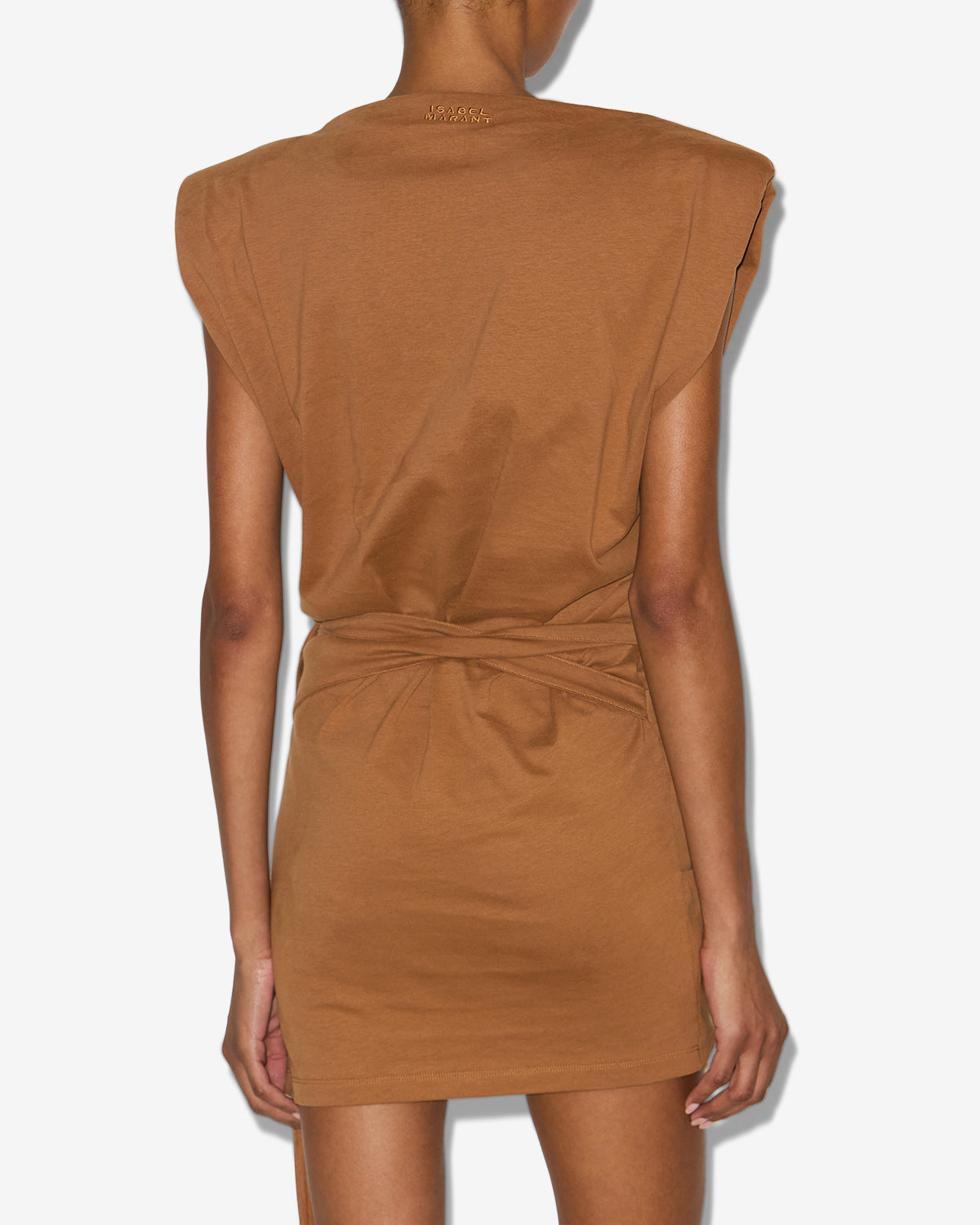 Isabel Marant Marielle robe jersey coton caramel