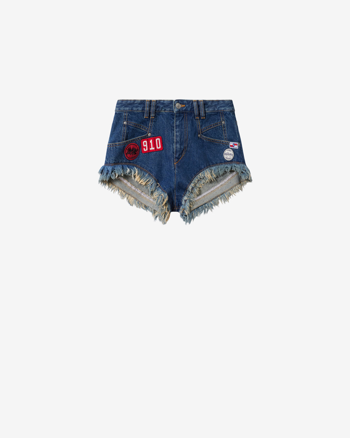 Isabel Marant Eneidala short denim bleu