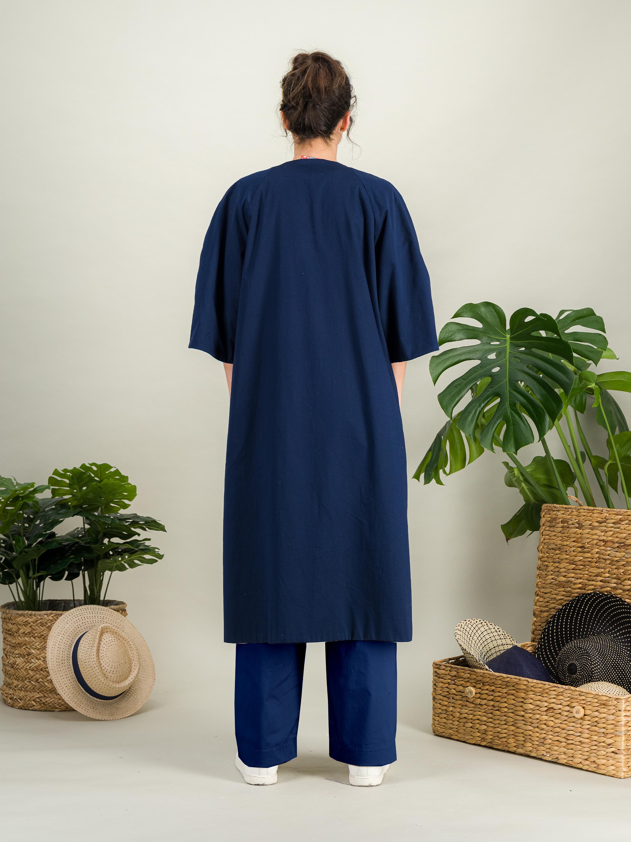Anahide Saint André Haori veste kimono réversible coton fleuri