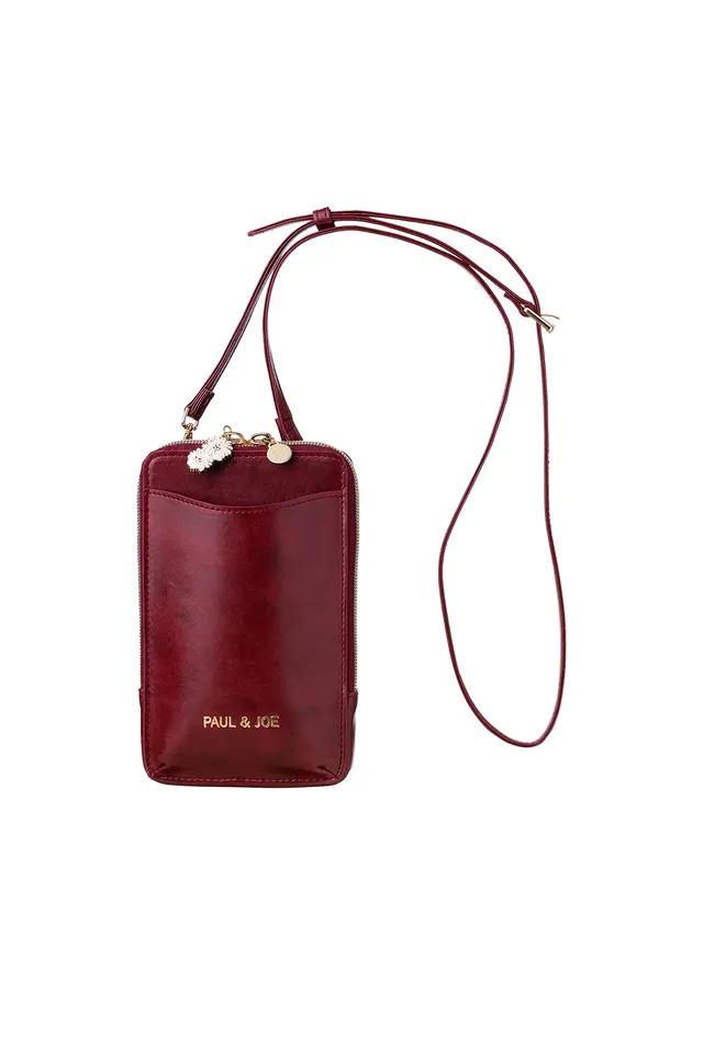 Paul & Joe sac bandoulière téléphone bordeaux 19x13 cm