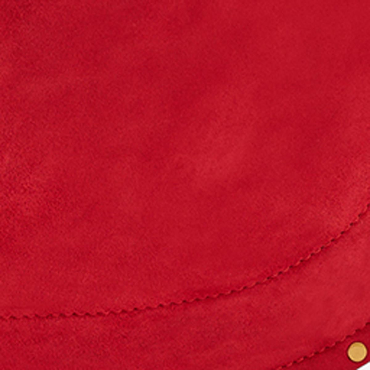 Isabel Marant Oskan Hobo Soft sac cuir velours rouge