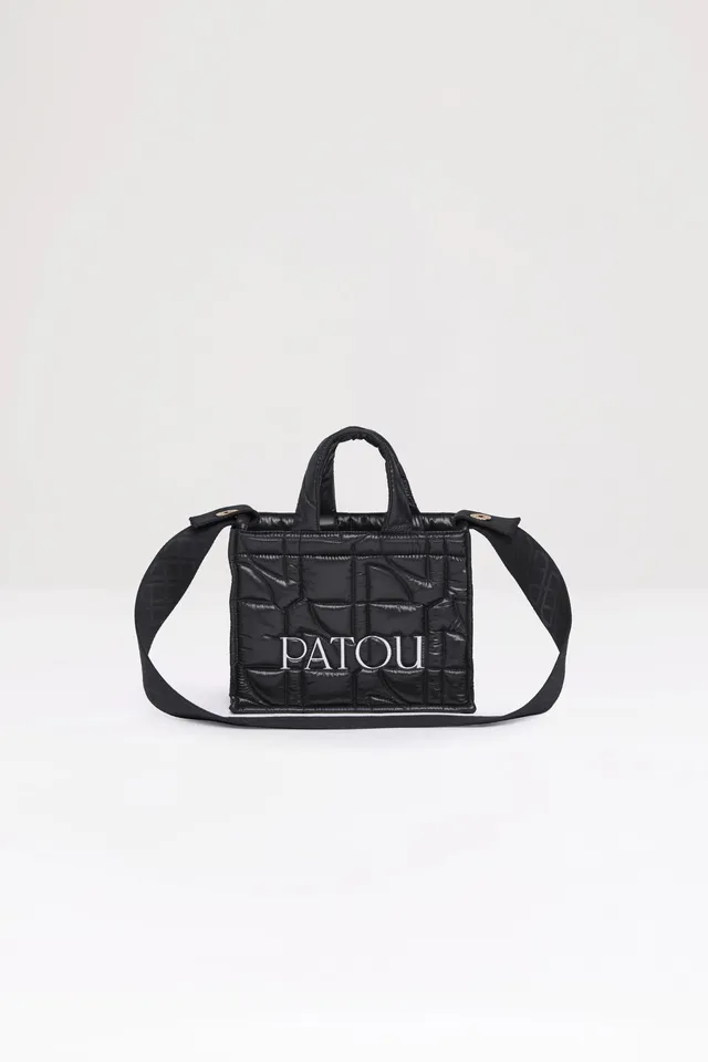 Patou AC025 sac cabas tote matelassé noir polyamide recyclé