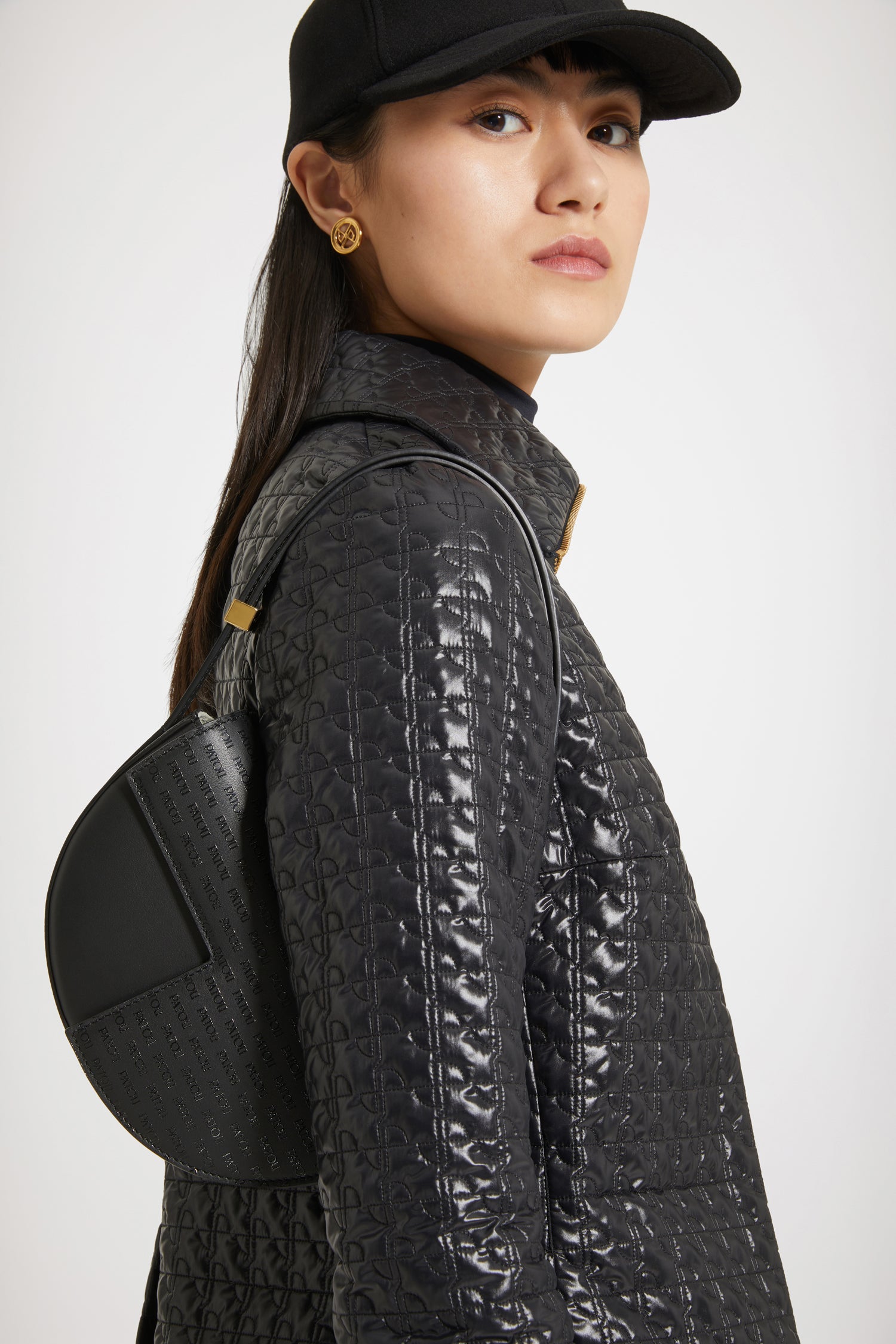 Patou sac H23BA0035000905B Le Petit Patou noir cuir 20 cm