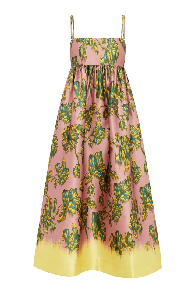 Alemais Faye robe midi empire fleurie recyclée