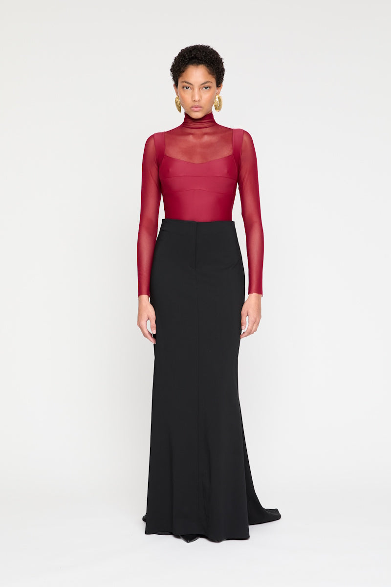 ATU Body Couture body bordeaux corset manches longues