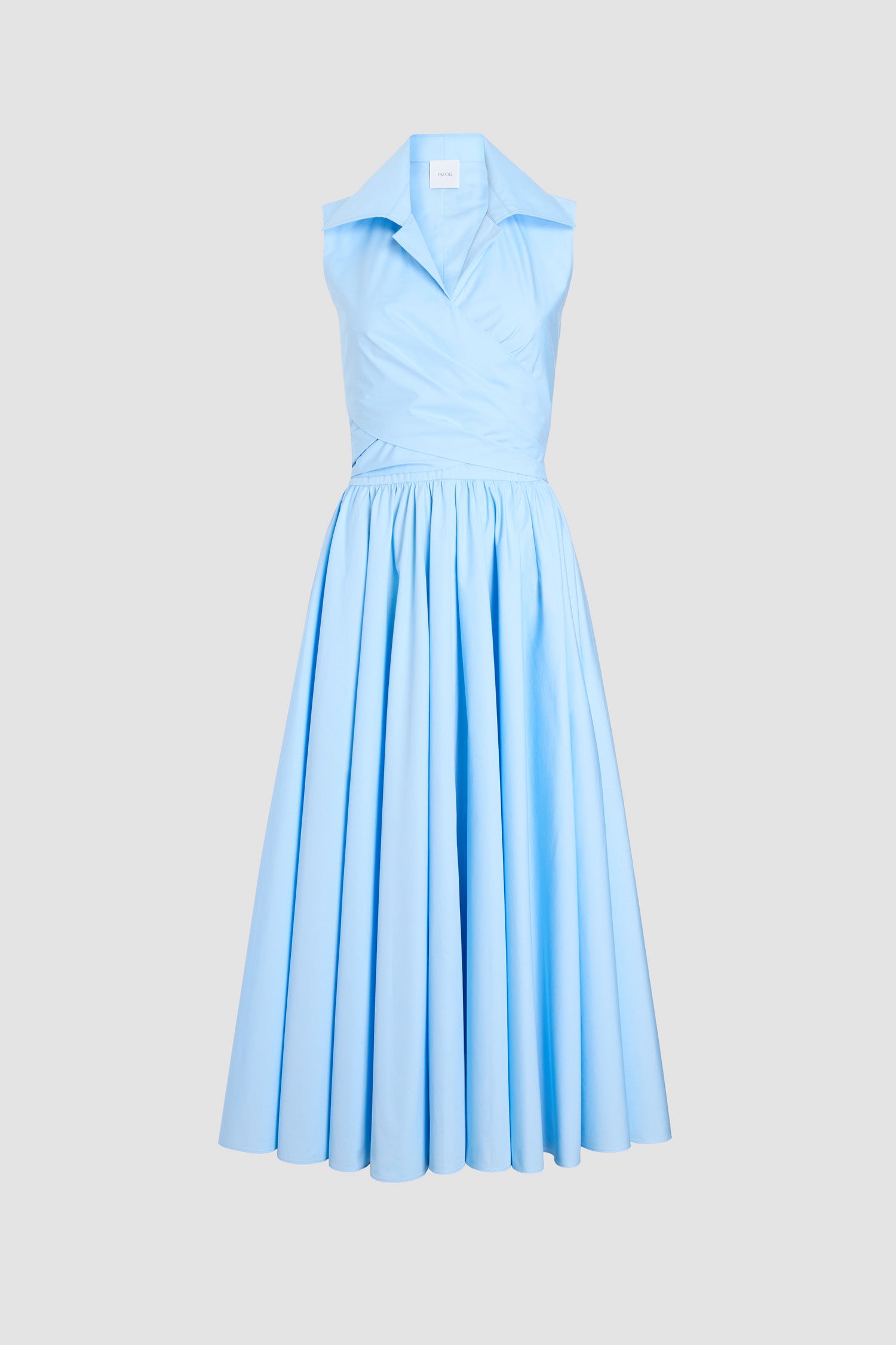 Patou DR2230017662B robe midi coton bleu riviera