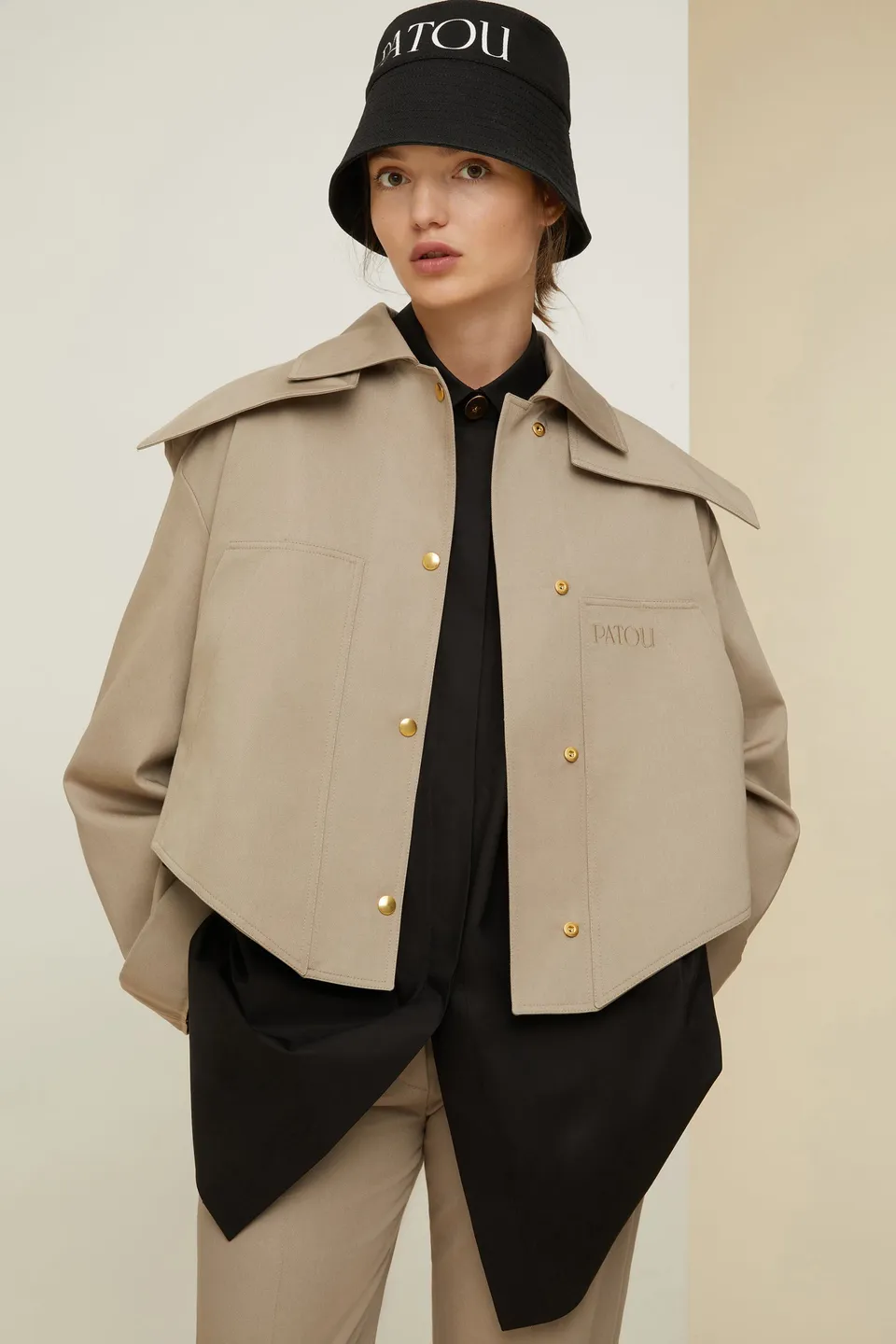 Patou P22OU0110074106P parka coton Parchment beige