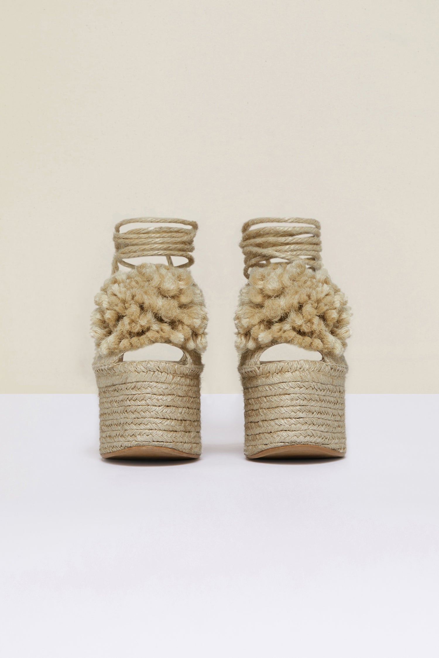 Patou FO004 espadrilles compensées vanilla jute