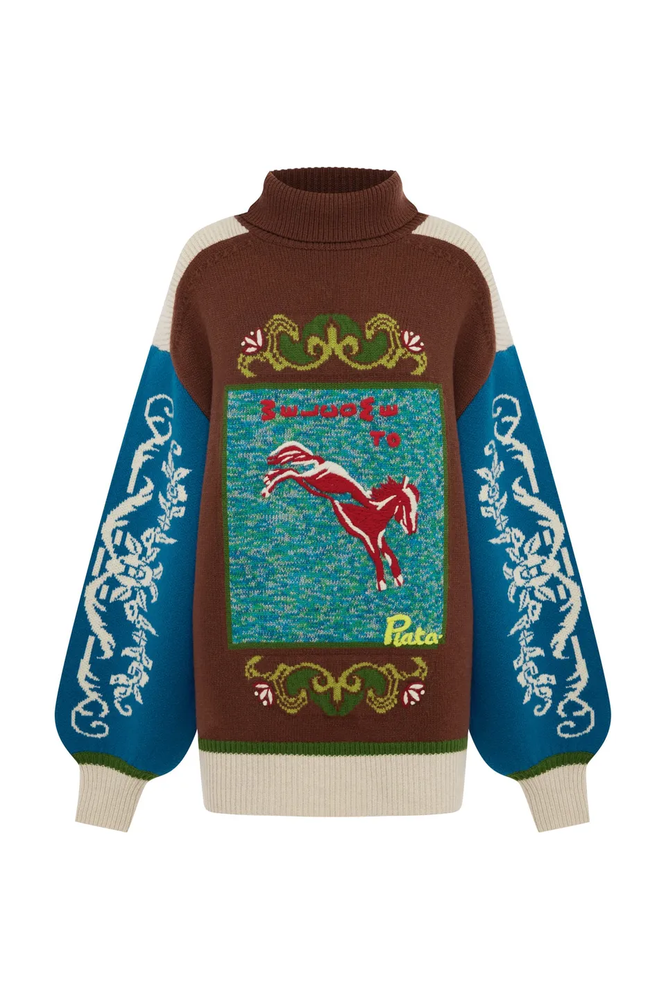 Alemäis Lasso Patchwork Knit Sweater pull laine