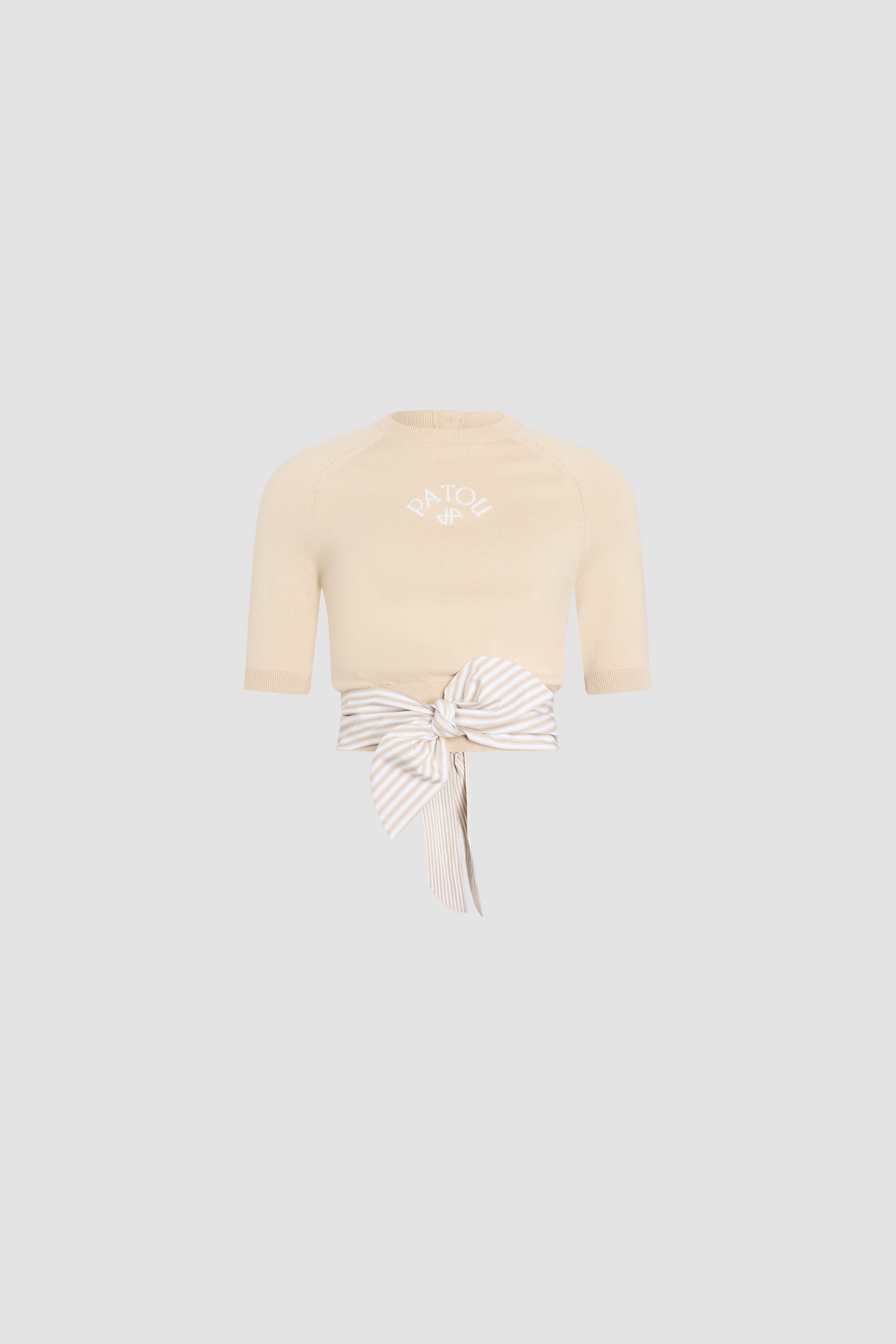 Patou P26KN3318091124B t-shirt coton noeud beige