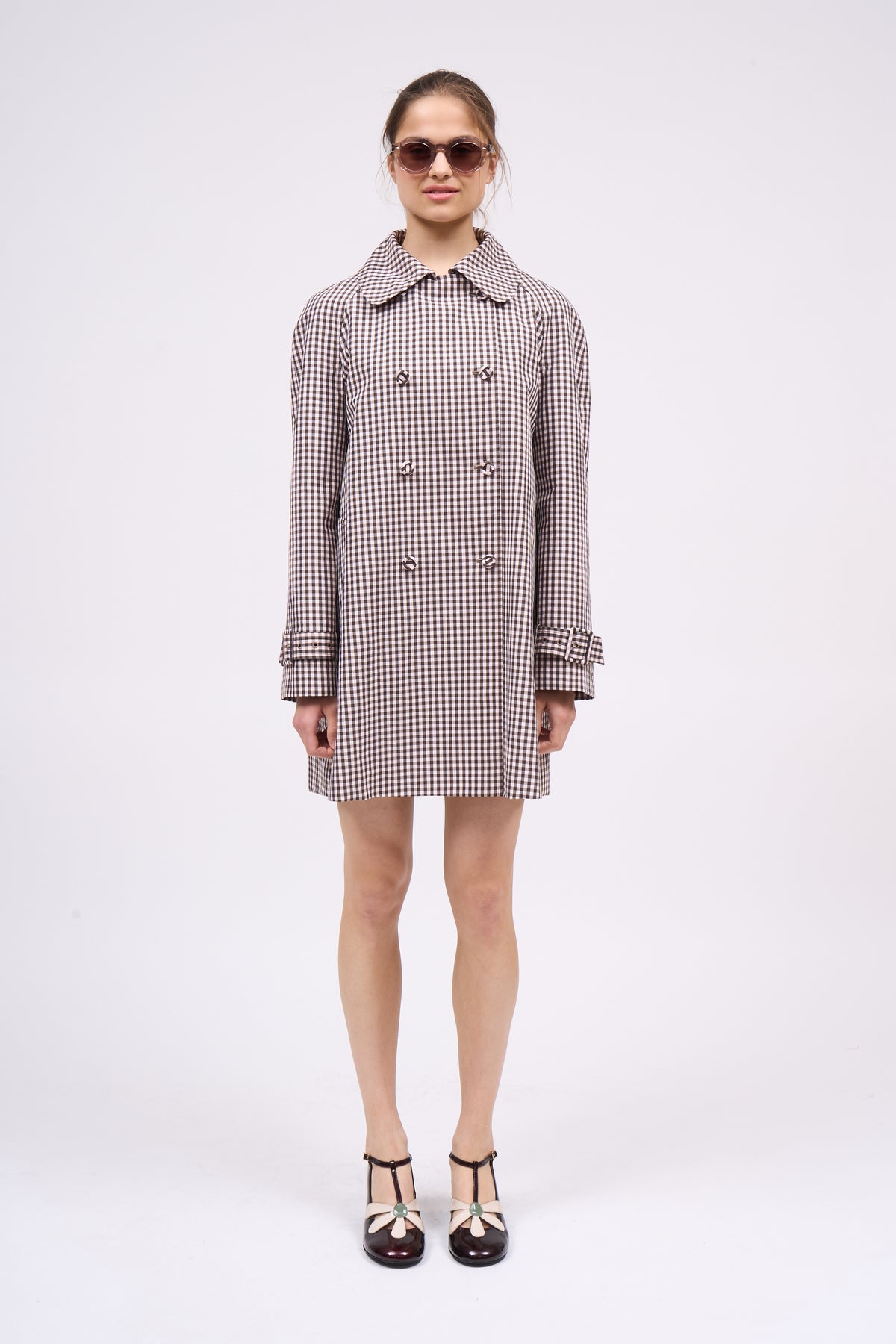 Paul & Joe Harvey manteau popeline vichy évasé