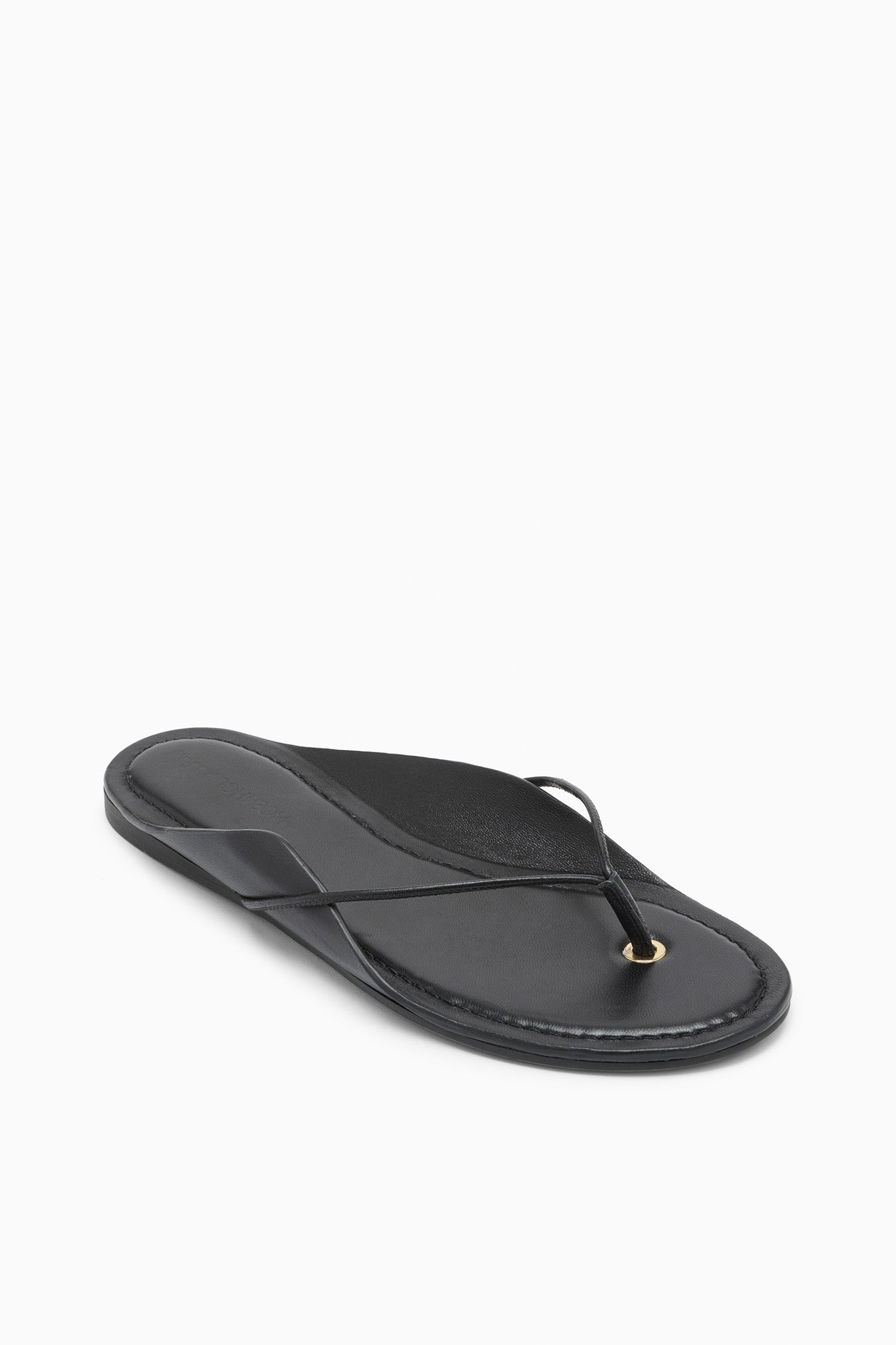 Ulla Johnson Aves tongs cuir noir fabriquées Italie