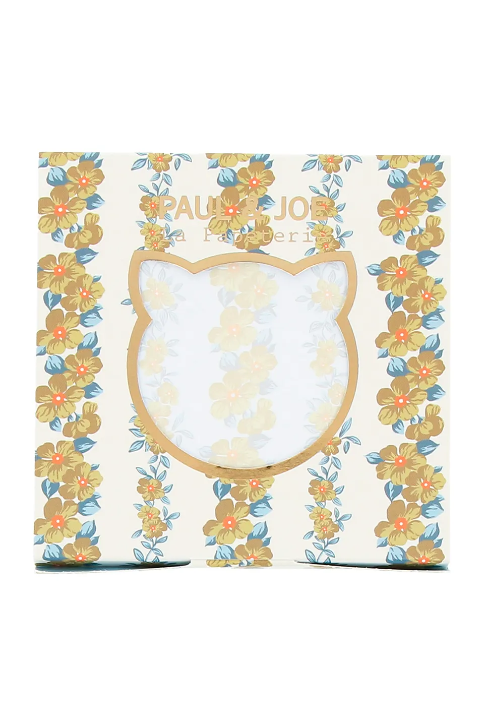 Paul & Joe pense-bête adhésif floral beige étui chat