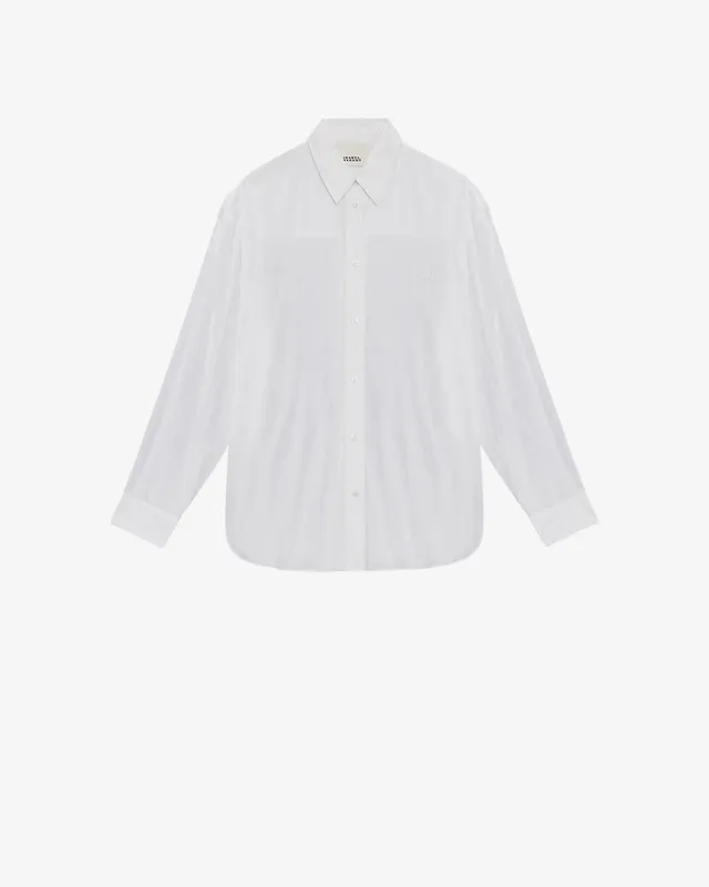 Isabel Marant Fabriza chemise crêpe blanc droite