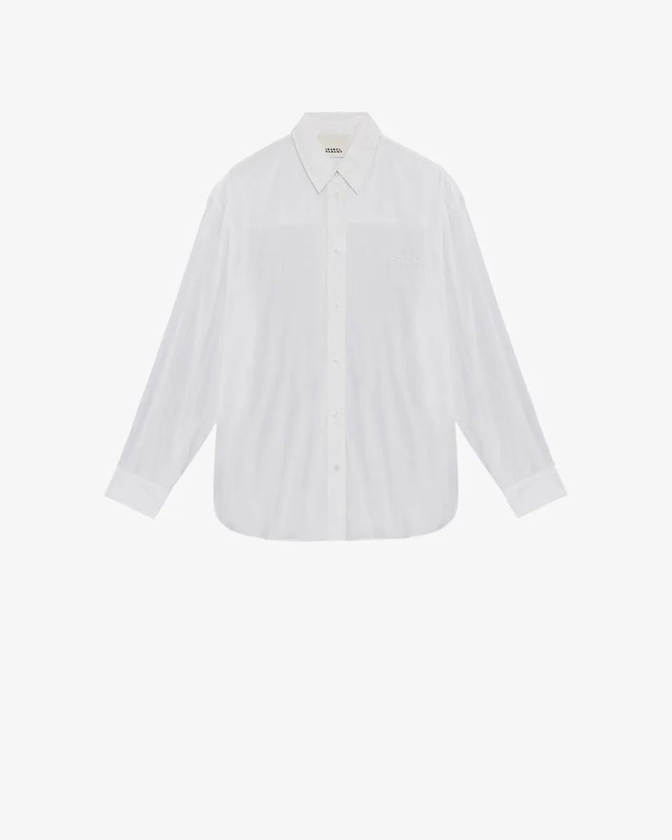 Isabel Marant Fabriza chemise crêpe blanc droite