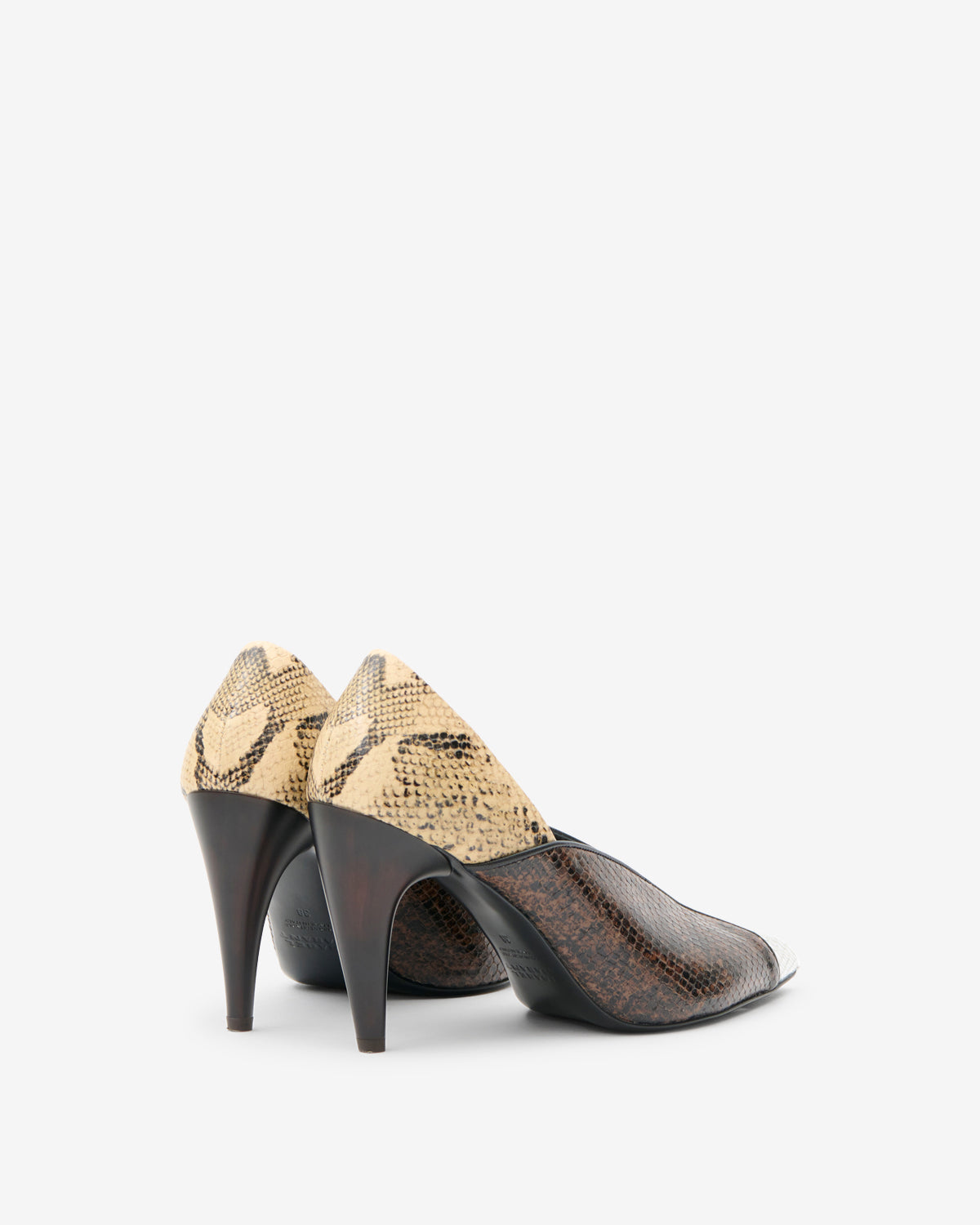 Isabel Marant Luza escarpins cuir python Sahara Mocha