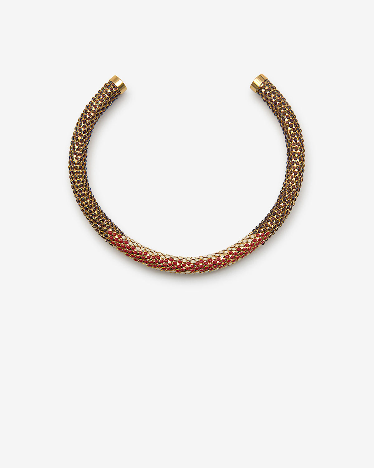 Isabel Marant Doria collier ras du cou rouge laiton