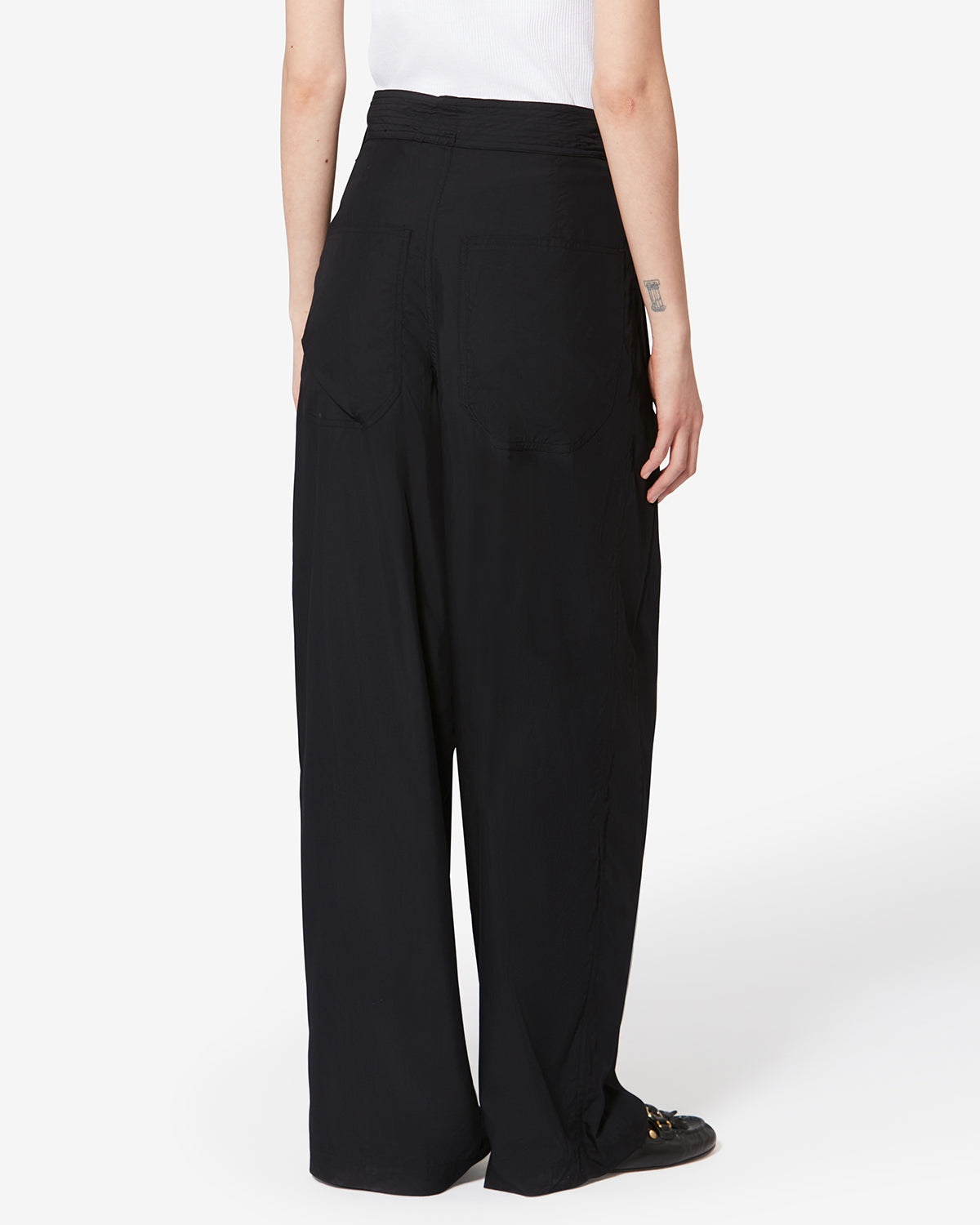 Isabel Marant Inaya Pantalon Large Noir Fluide 36