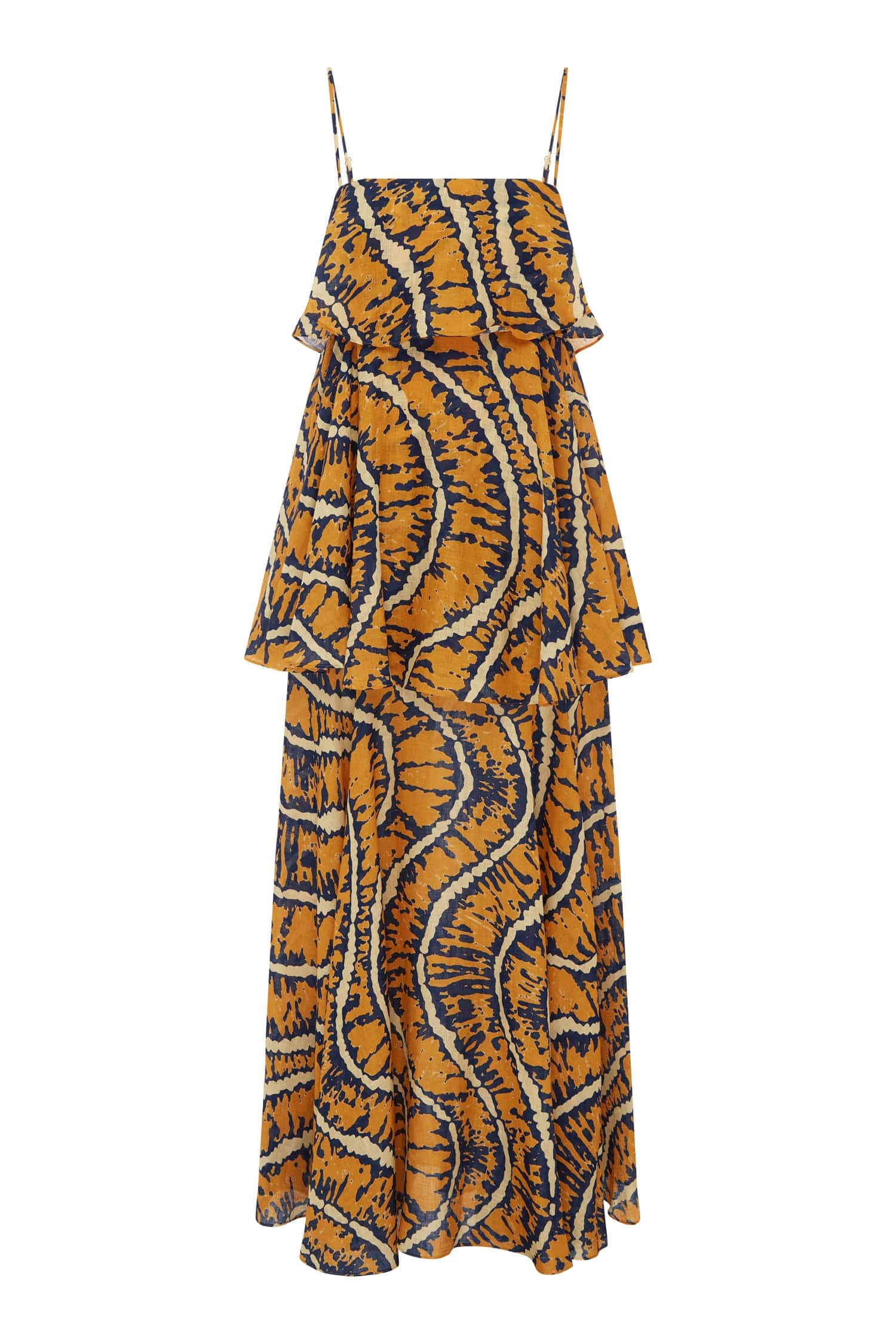 Alemaïs Ripple Dress robe maxi ramie volants