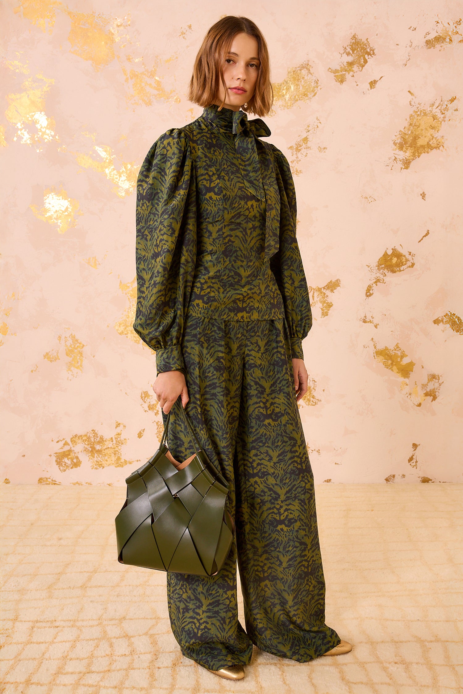 Ulla Johnson Charlotte sac épaule cuir Militaire