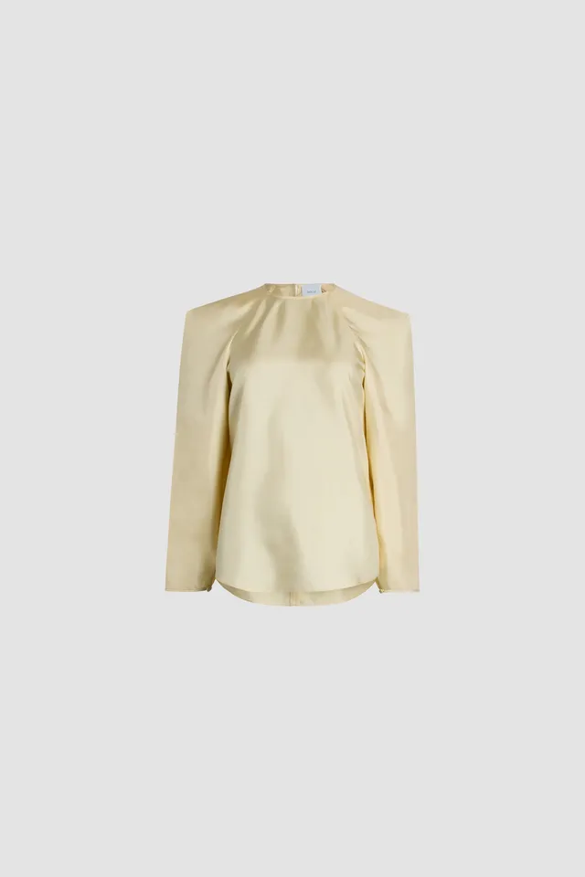 Patou Tops top TO047 Angora soie bio épaules carrées