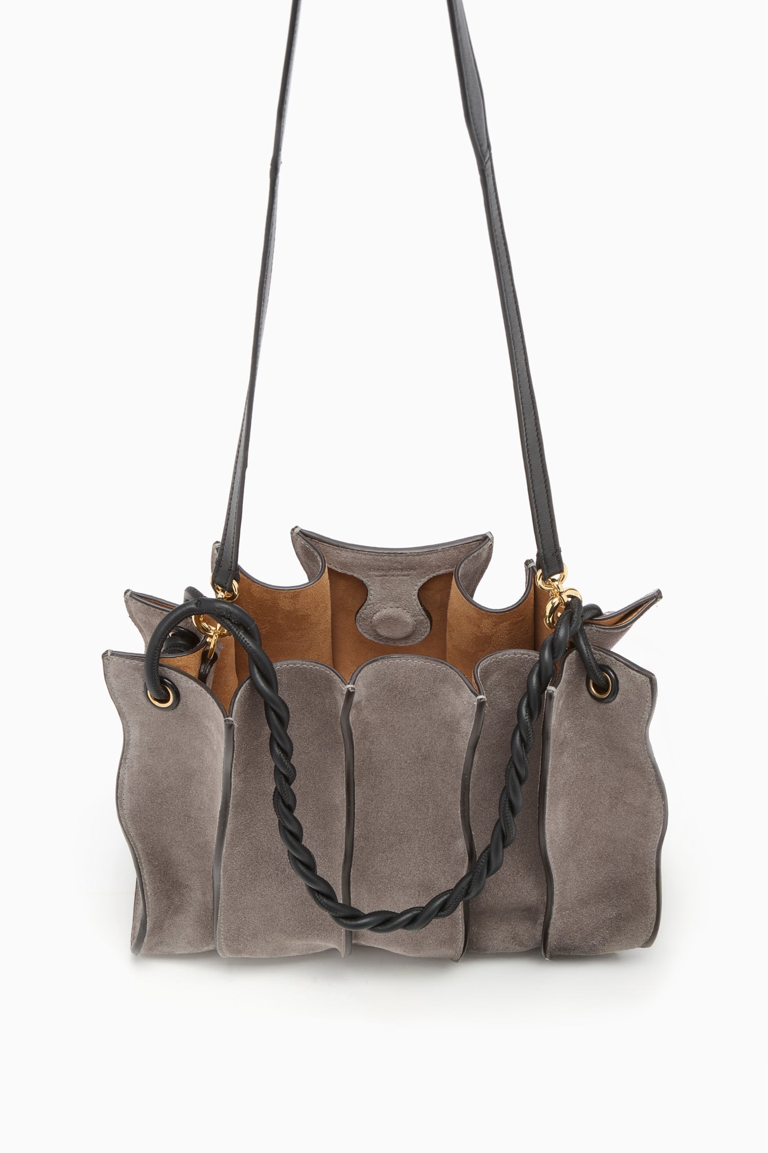 Ulla Johnson Adria Shoulder Bag Dove sac daim gris