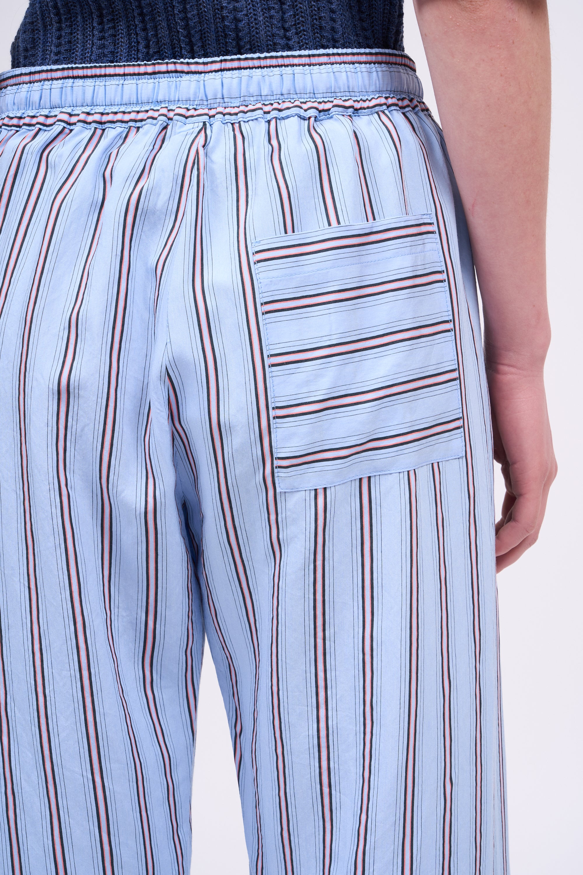 Paul & Joe Sully pantalon viscose rayée ciel S