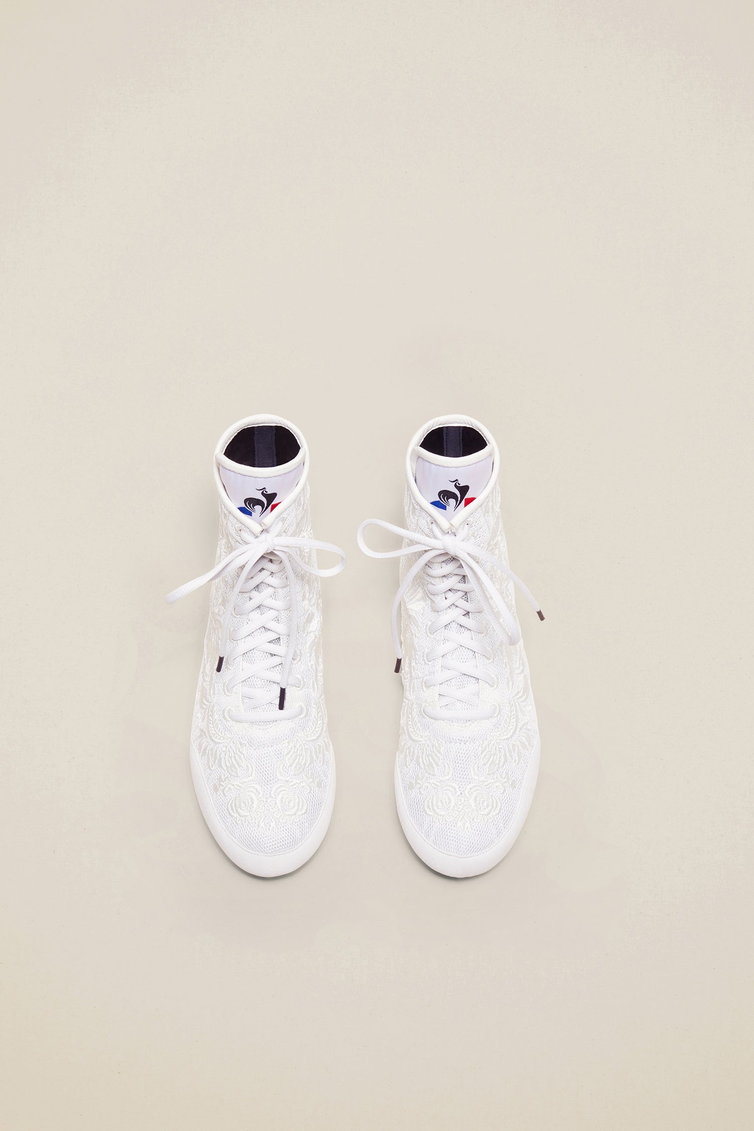 Patou FO201 Baskets Montantes Blanches Brodées