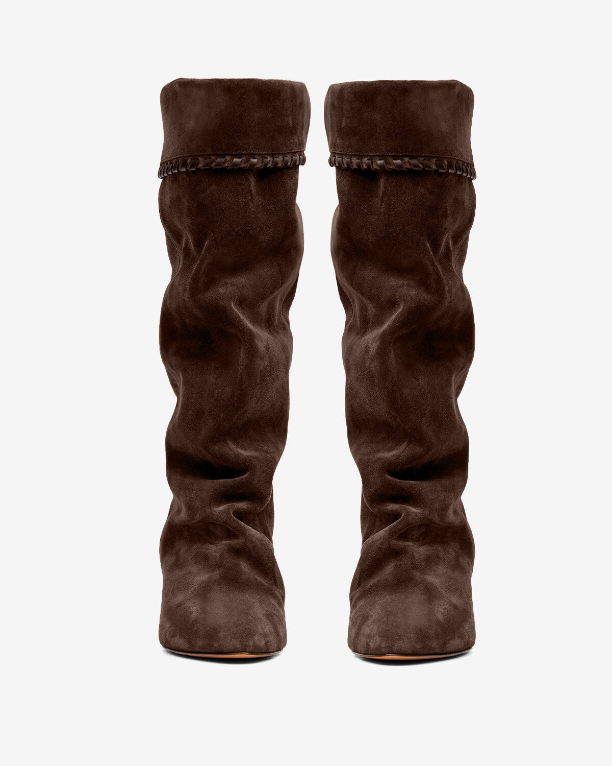 Isabel Marant Elita bottes chocolat cuir 5,5 cm