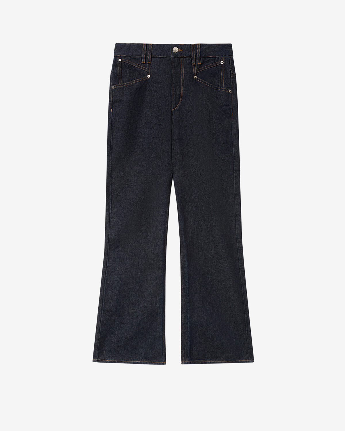 Isabel Marant Belvia jean bootcut foncé nuit coton
