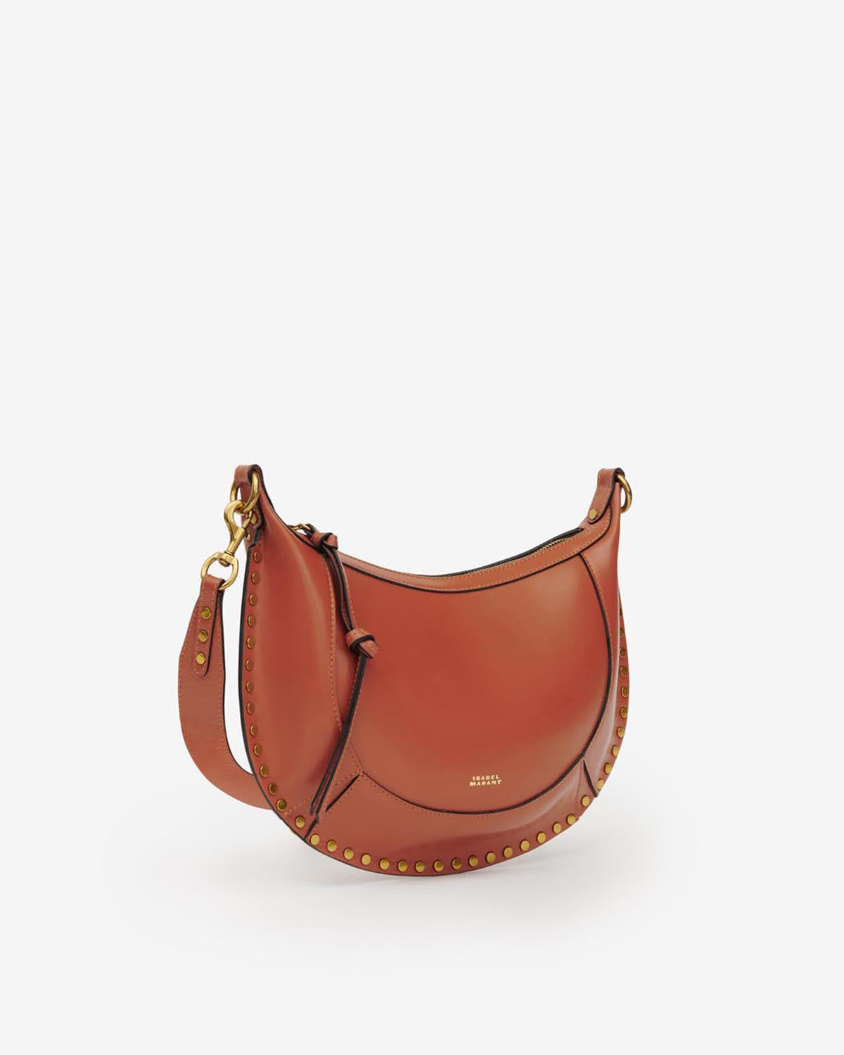 Isabel Marant Naoko sac cuir cognac clous dorés