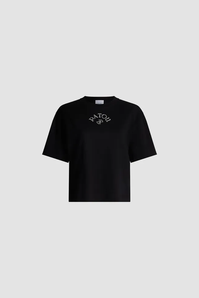 Patou JE214 polo t-shirt coton bio noir manches courtes
