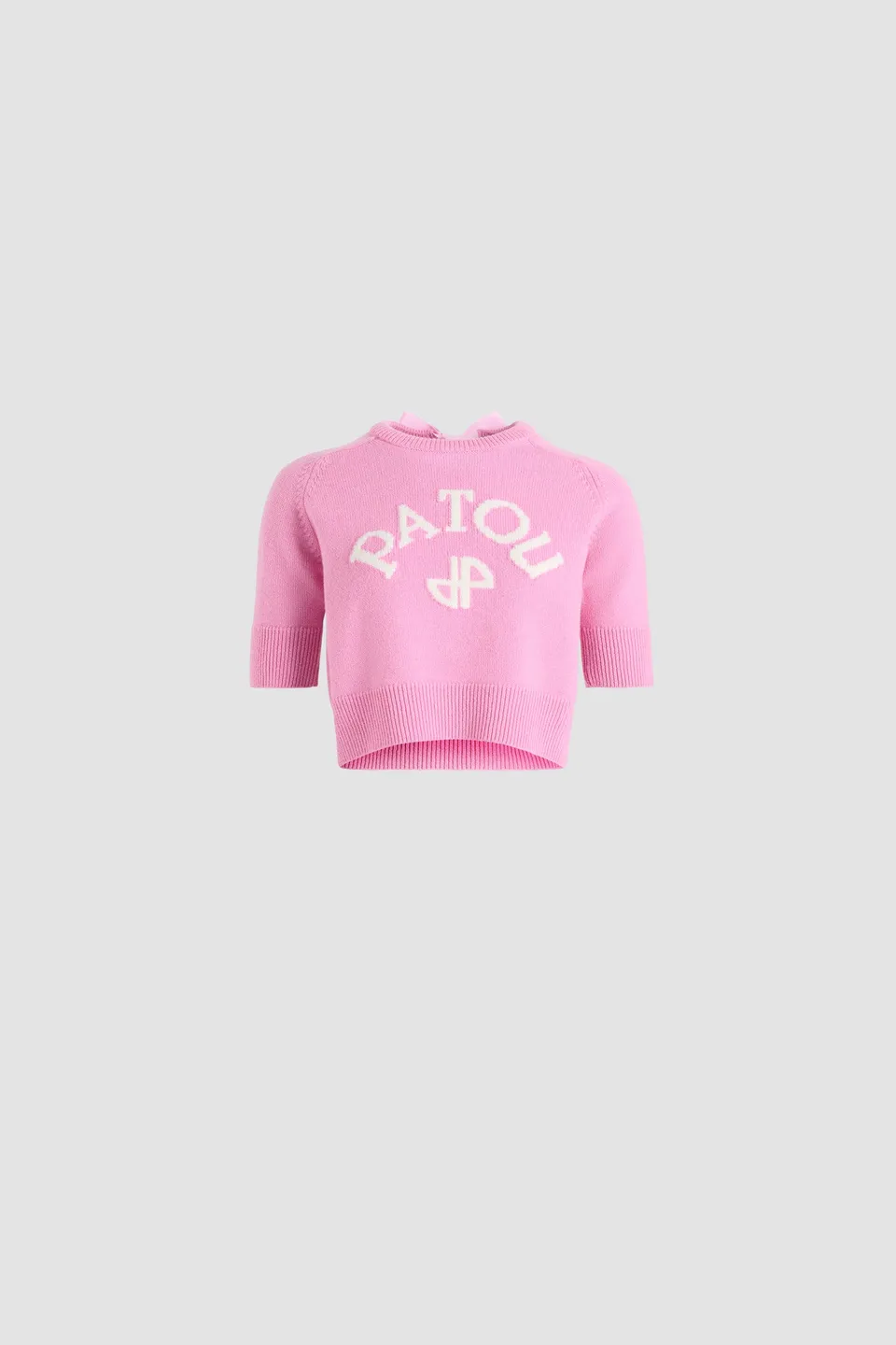 Patou Knitwear H25KN3038041458P pull Pink Pearl cropped