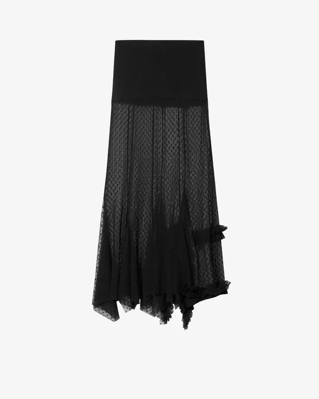 Isabel Marant Ioana jupe dentelle noir longue T0-T2