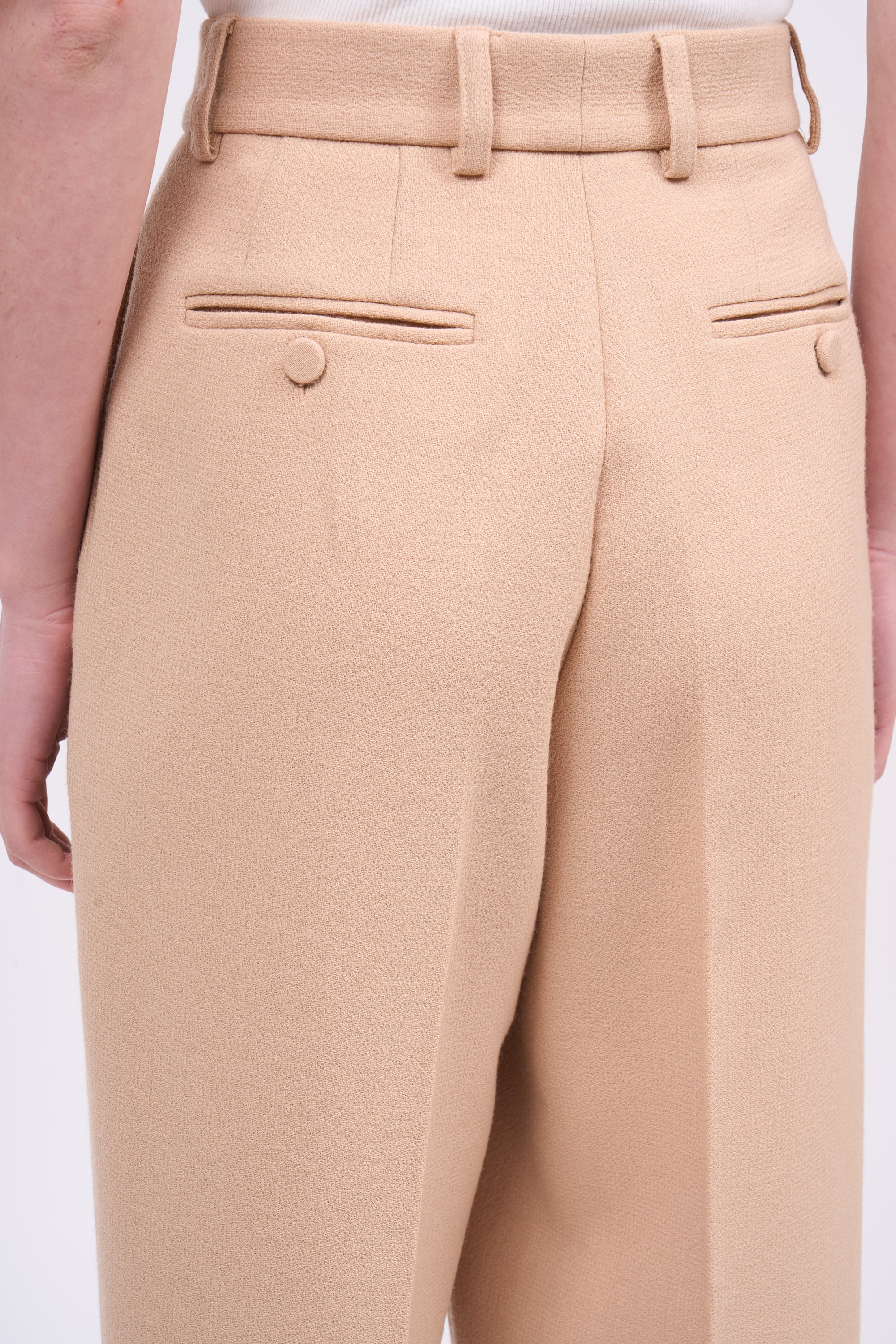 PAUL & JOE Dandy pantalon coupe droite marine boutons recouverts