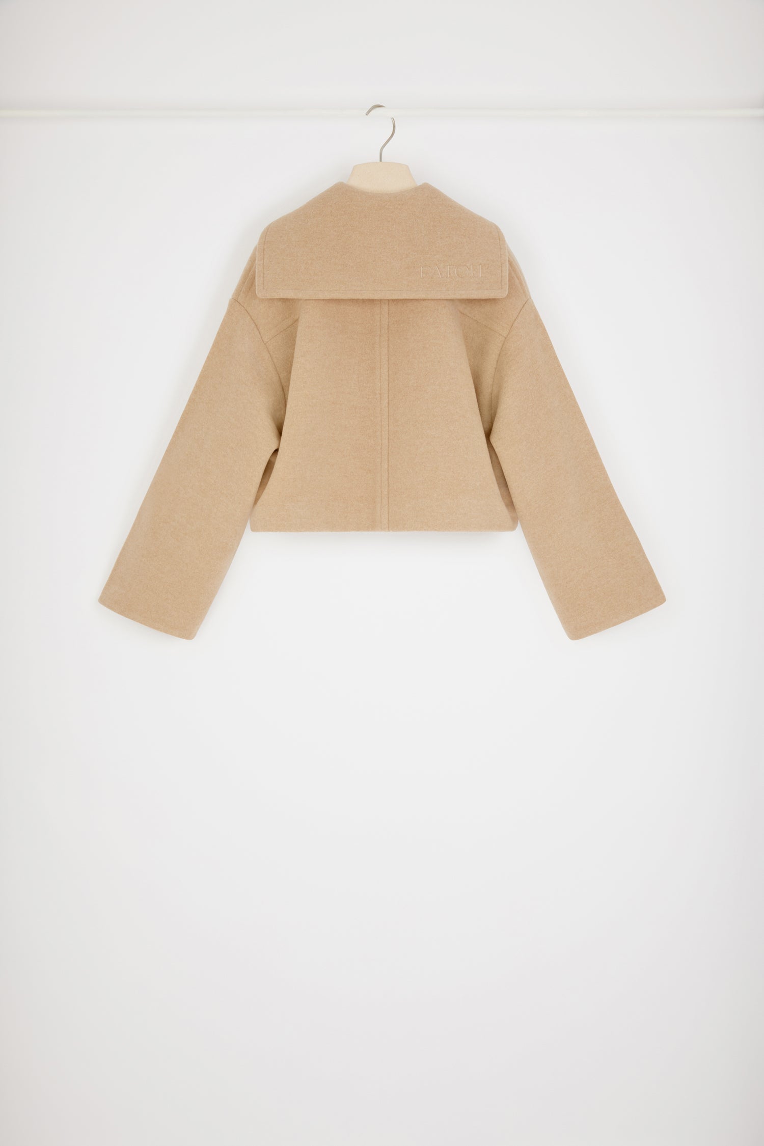 Patou CO014 manteau laine biscuit beige taille 38