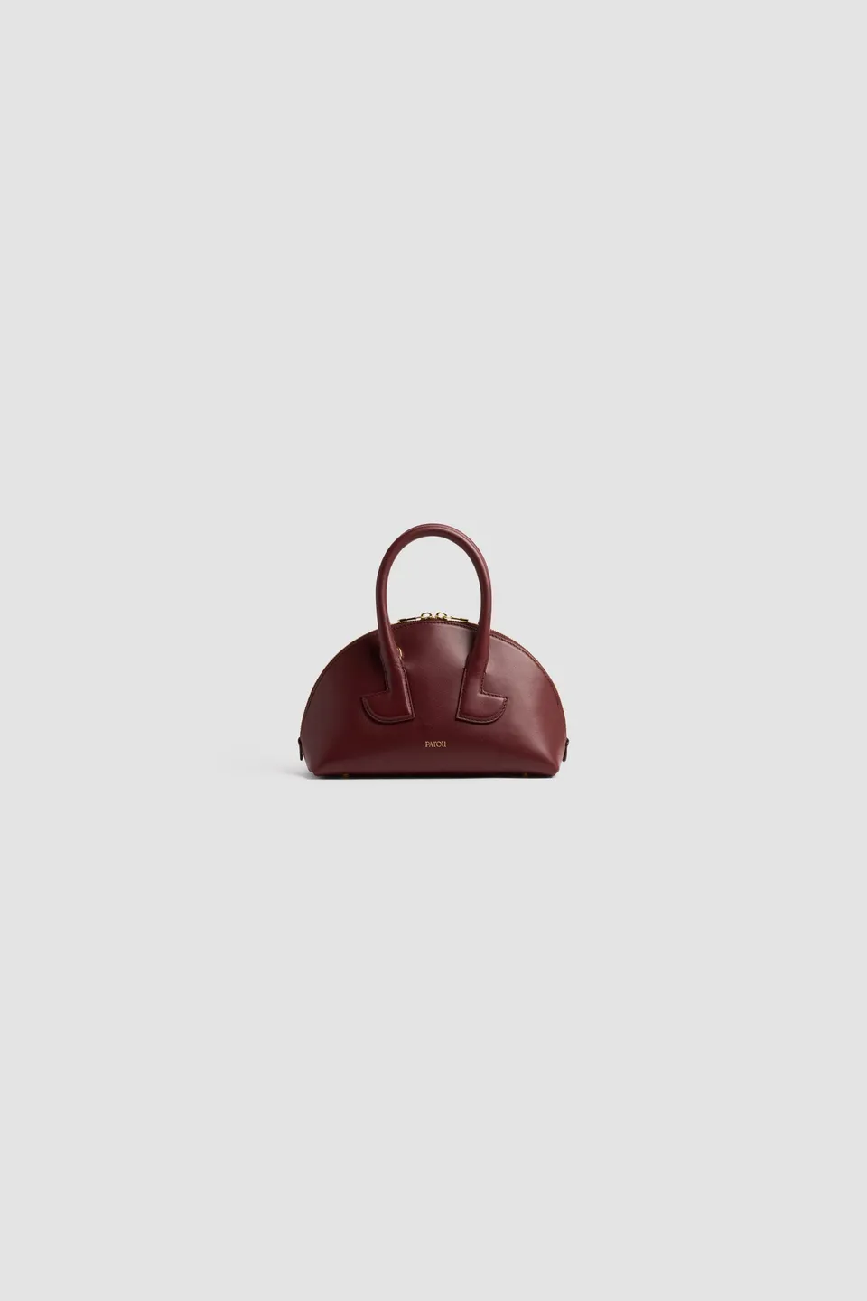Patou Bowling sac cuir main syrah TU
