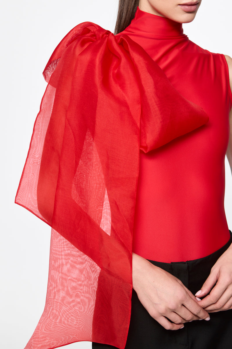 ATU Body Couture Bodysuits body rouge nœud organza taille S