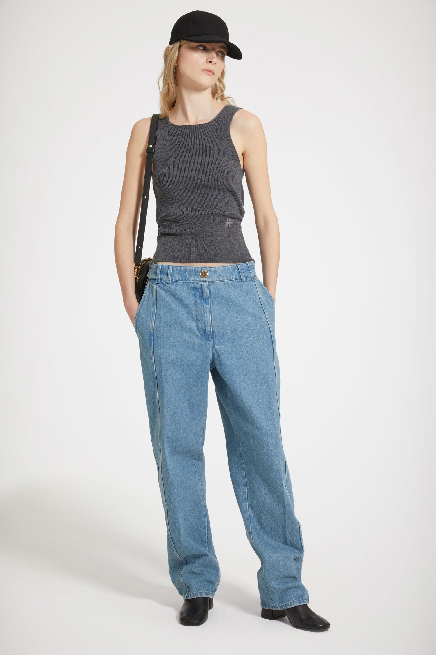 Patou Denim TR032 pantalon cargo bleu Ice Blue