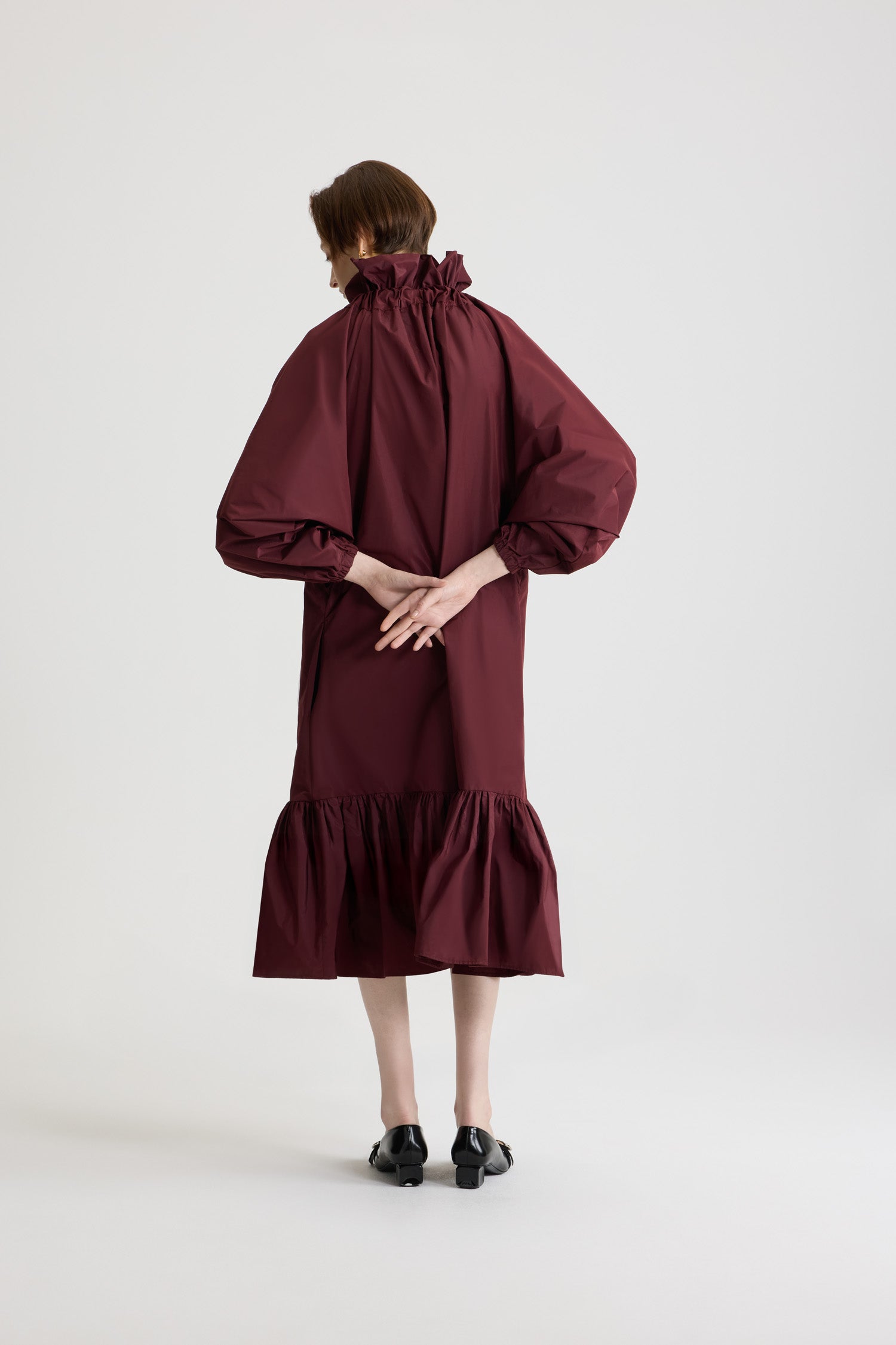 Patou DR215 robe midi faille recyclée rouge Vignola